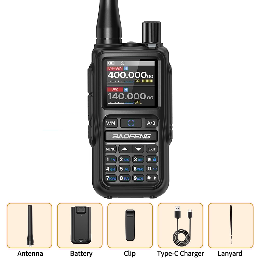 Mini Walkie Talkie Bluetooth Programmable Ham Radio With Dual PTT Long Range Communication 9