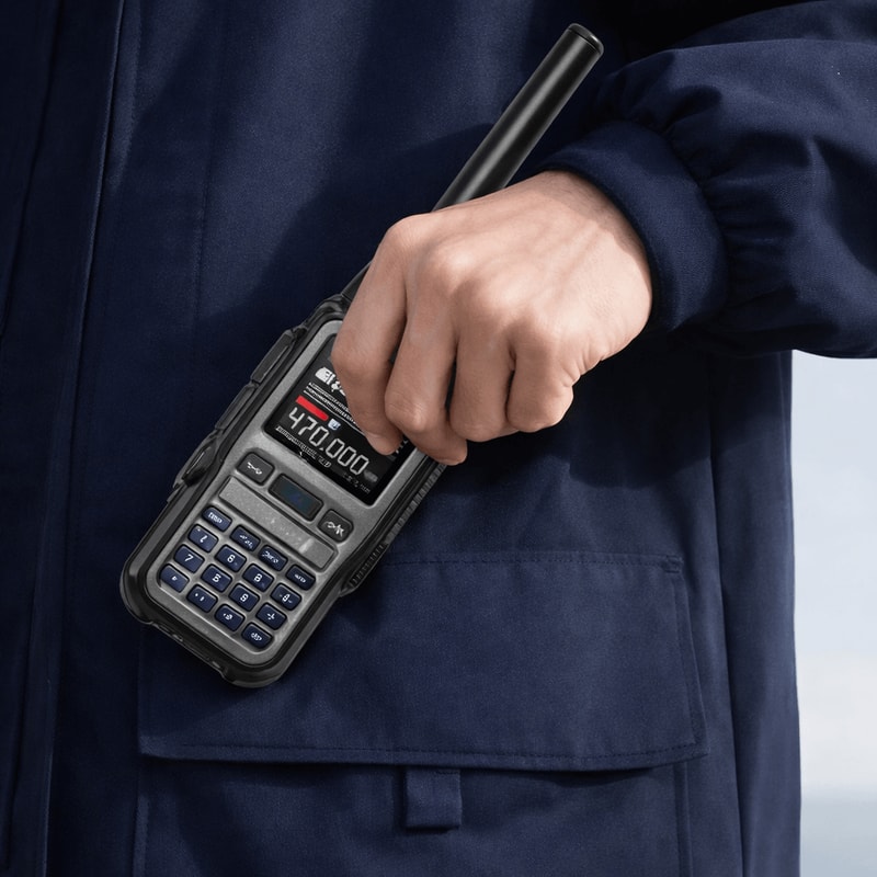 Mini Walkie Talkie Bluetooth Programmable Ham Radio With Dual PTT Long Range Communication 0