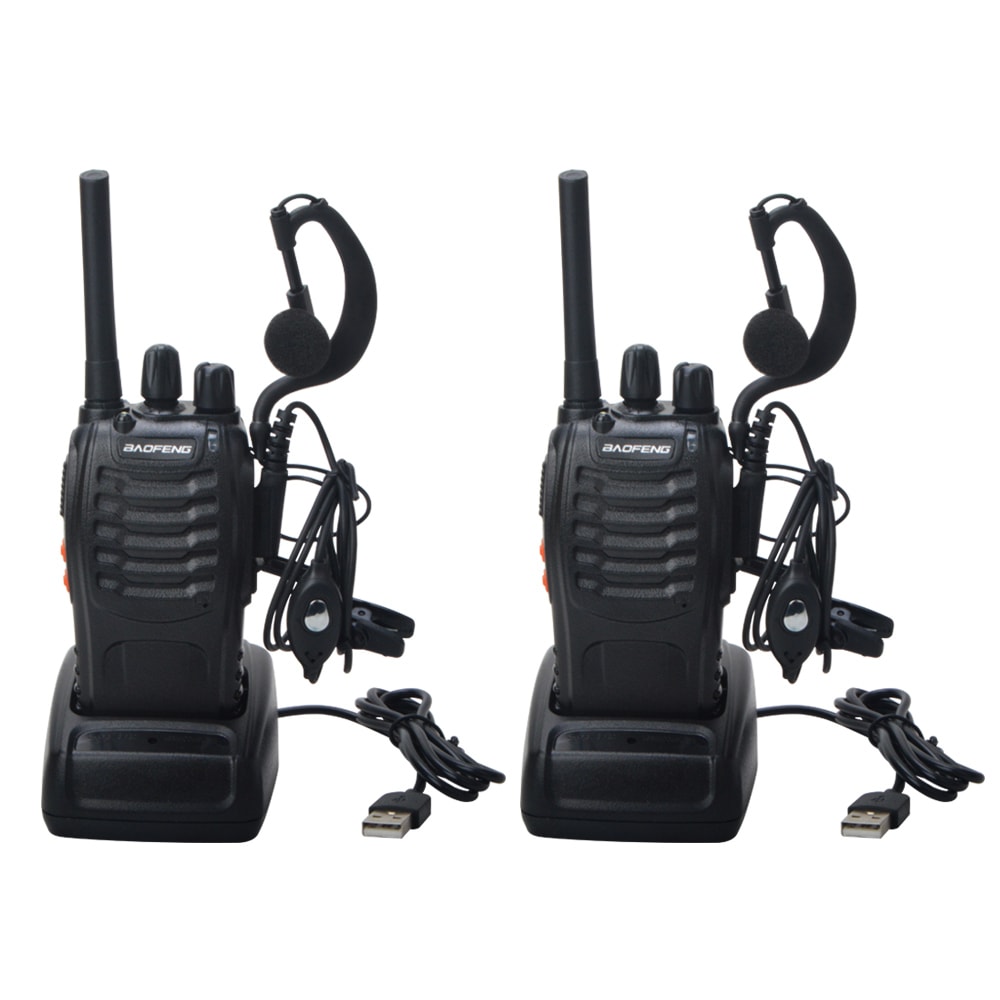 Walkie Talkie Set Rechargeable Two Way Radio with Headsets 16 Channels