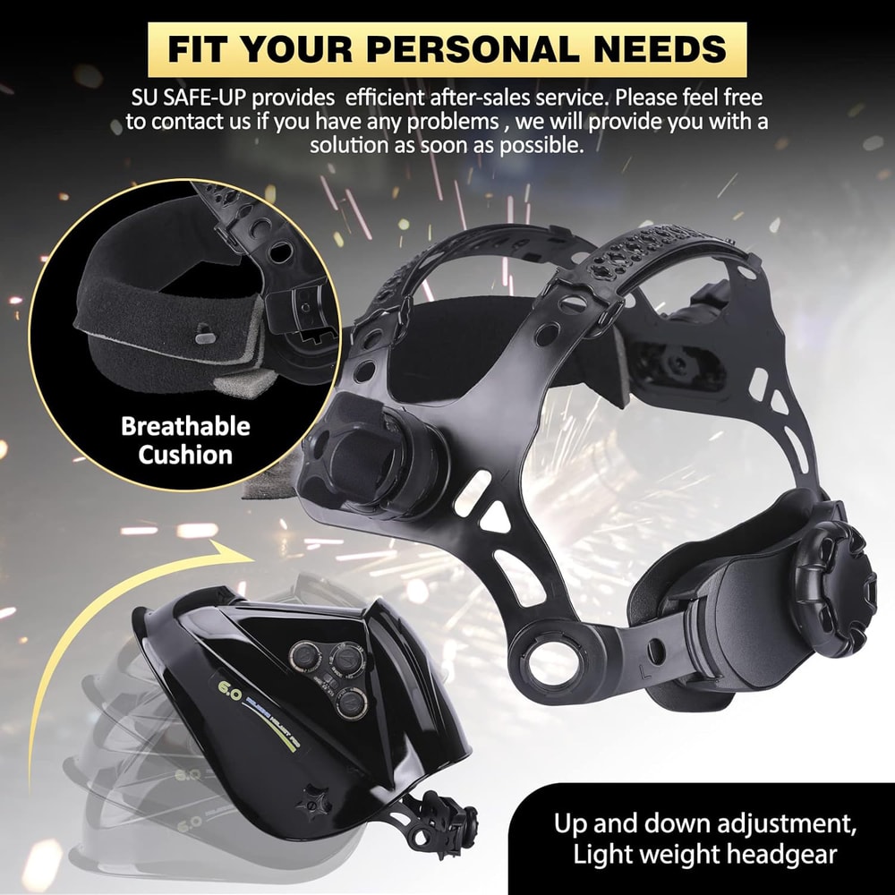 Professional Auto Darkening Welding Helmet True Color Large View 4 Sensors For MIG TIG ARC Welding 4