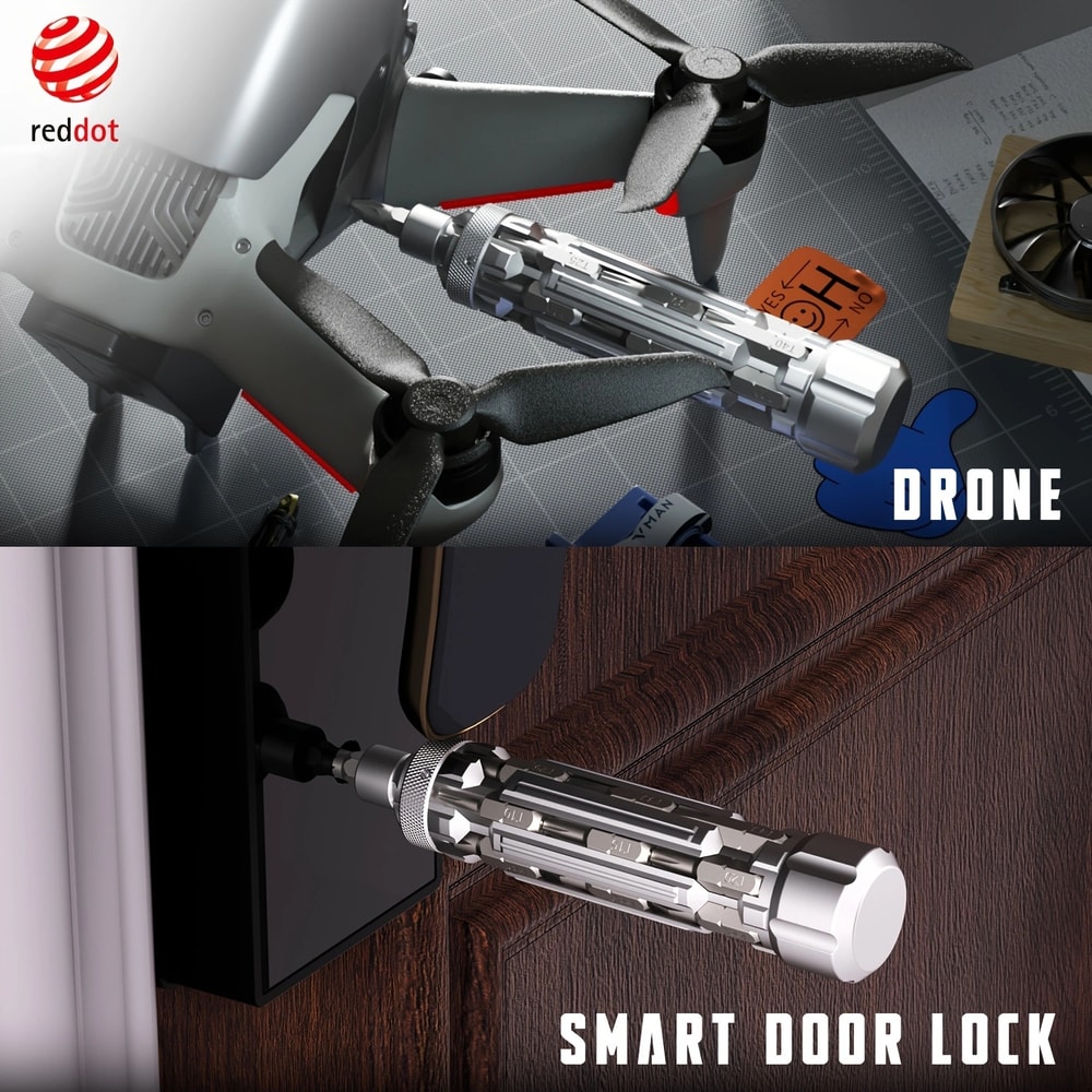 Magnetic Multi-Function Screwdriver Set and Power Lever Precision Repair Tool Kit