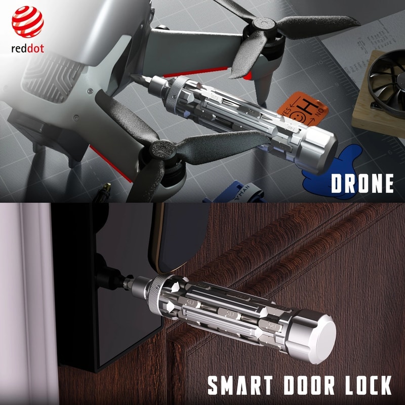 Magnetic Multi-Function Screwdriver Set and Power Lever Precision Repair Tool Kit