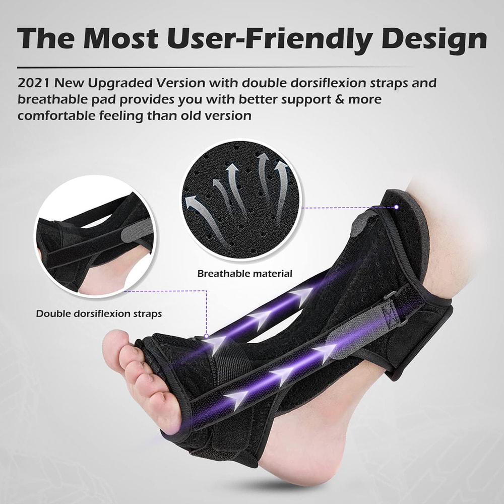 Adjustable Plantar Fasciitis Night Splint Foot Brace For Achilles Tendonitis Relief Foot Drop Brac 2