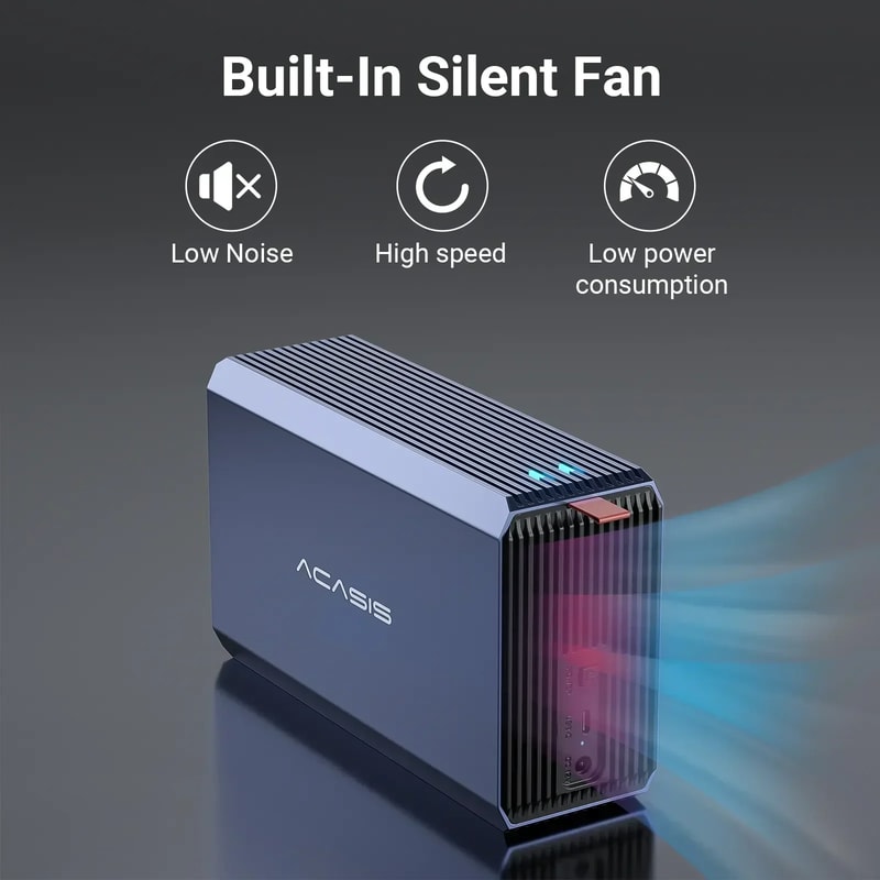 Dual Bay Hard Drive Enclosure RAID External SATA To USB HDD SSD Dock For 35 And 25 Drives 2