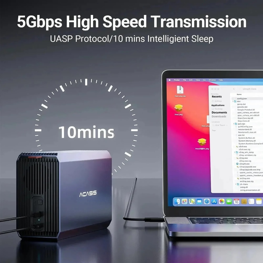 Dual Bay Hard Drive Enclosure RAID External SATA To USB HDD SSD Dock For 35 And 25 Drives 3