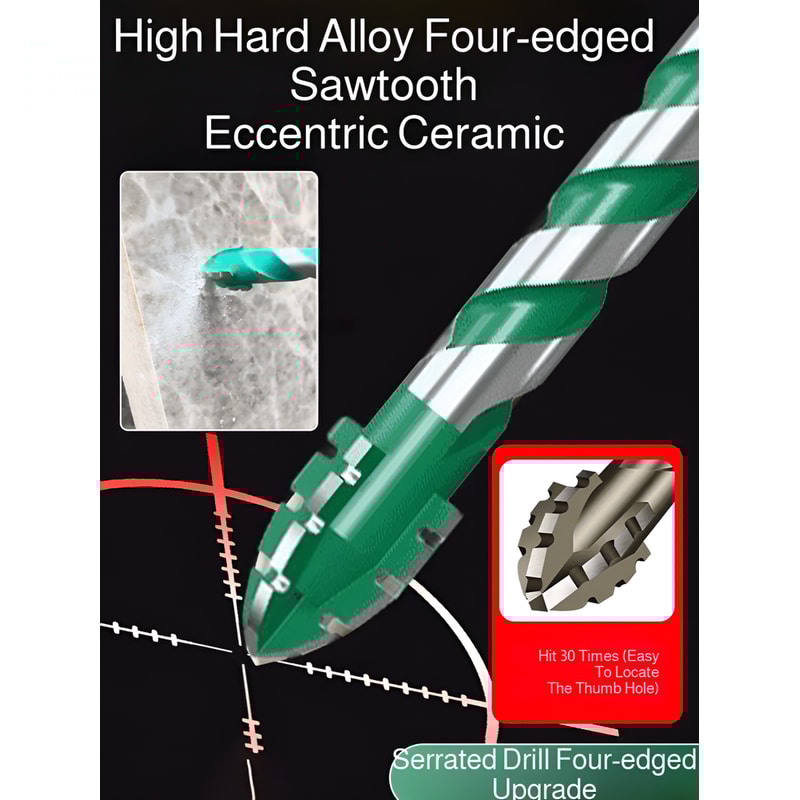 Blade Sawtooth Eccentric Drill Bit Ultrahigh Hardness Tile Concrete Drill Bit For Electric Drills 4