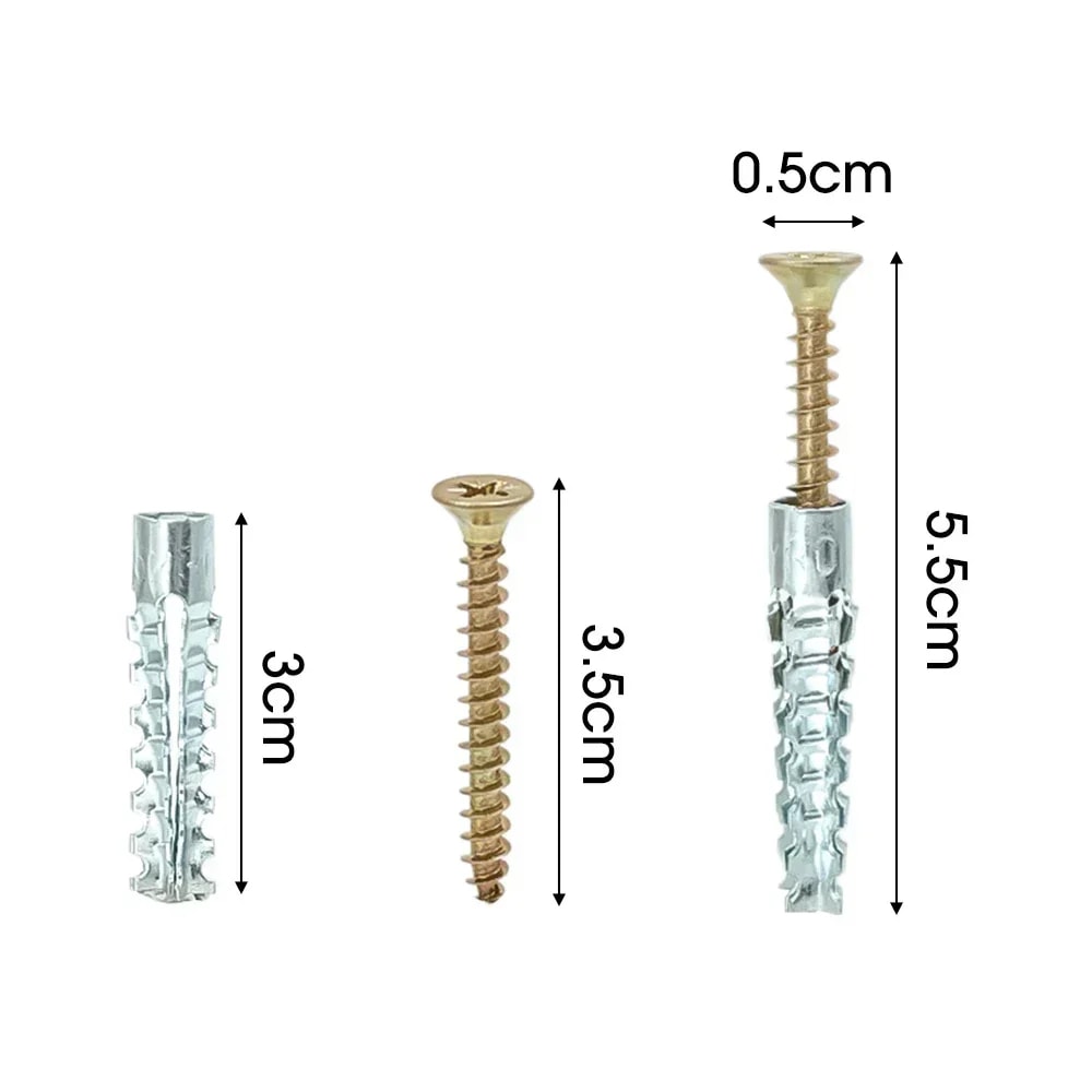 Metal Serrated Expansion Tube Screws For Concrete Wall Anchors Heavy Duty Drilling Plug Bolt Kit 5