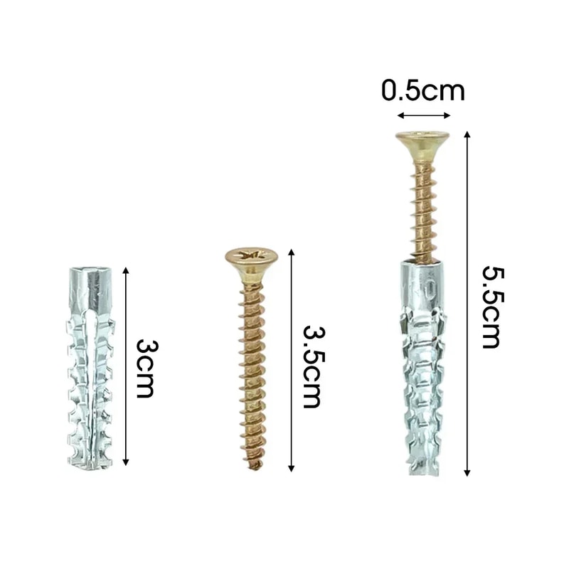 Metal Serrated Expansion Tube Screws For Concrete Wall Anchors Heavy Duty Drilling Plug Bolt Kit 5