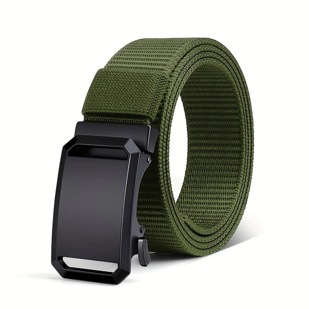 Heavy-Duty Automatic Buckle Canvas Belt for Men Military-Grade Tactical & Casual Outdoor Belt