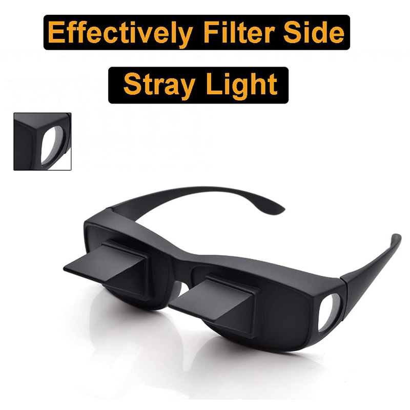 Prism Spectacles For Reading TV Viewing Comfortable Horizontal Viewing Glasses For Bed Rest 4