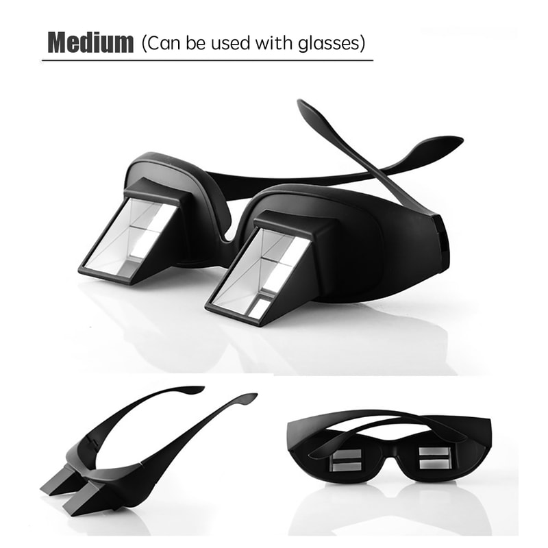 Prism Spectacles For Reading TV Viewing Comfortable Horizontal Viewing Glasses For Bed Rest 6