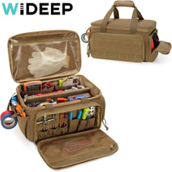heavy duty tactical tool bag durable, portable work organizer with non-slip base for handyman & carpenter