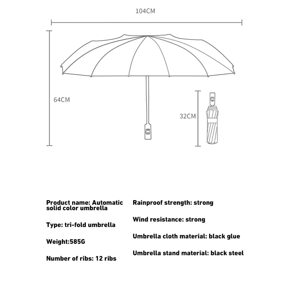 Automatic Umbrella With UV Protection 24Bone Collapsible Sunshade For Outdoor Use 6