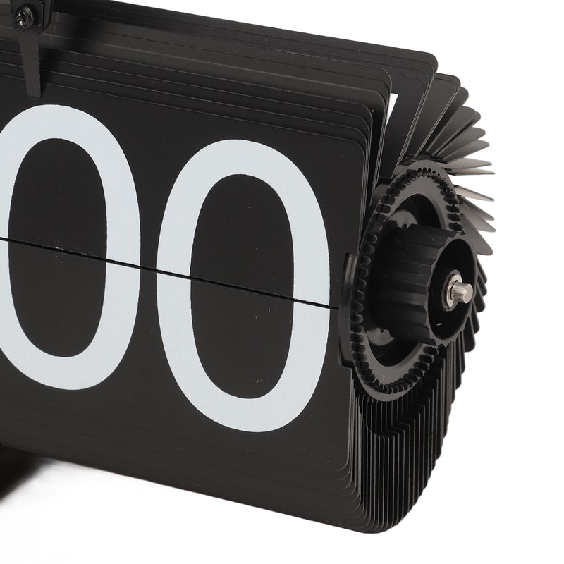 Retro Flip Down Clock Automatic Battery-Operated Mechanical Clock for Home & Office Decoration