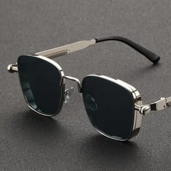 polarized metal punk sunglasses for men uv protection & high-quality fashion trend
