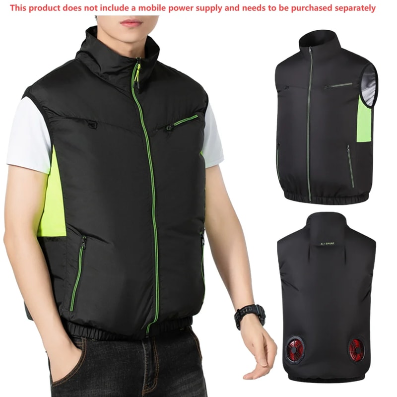 Cooling Vest With Air Conditioner Lightweight Cooling Fan Vest For Summer Camping Fishing And Hikin 2