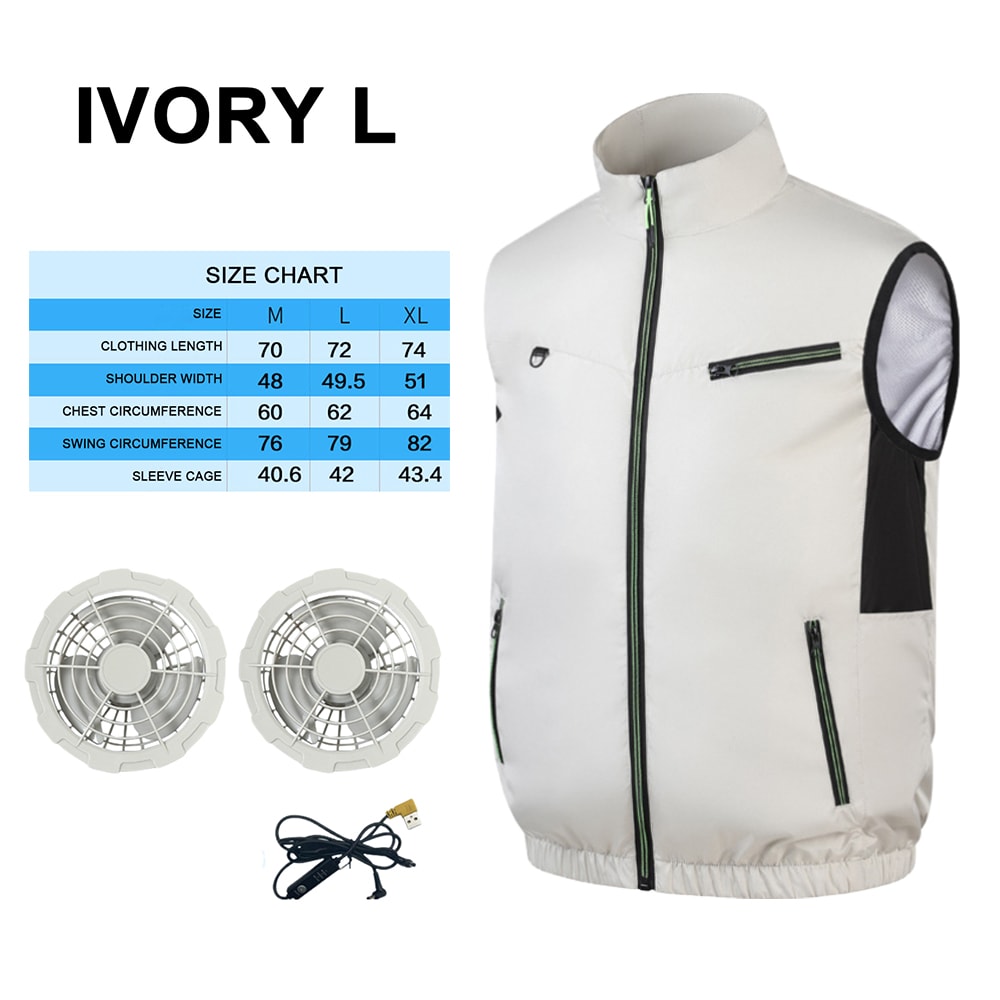 Cooling Vest With Air Conditioner Lightweight Cooling Fan Vest For Summer Camping Fishing And Hikin 17