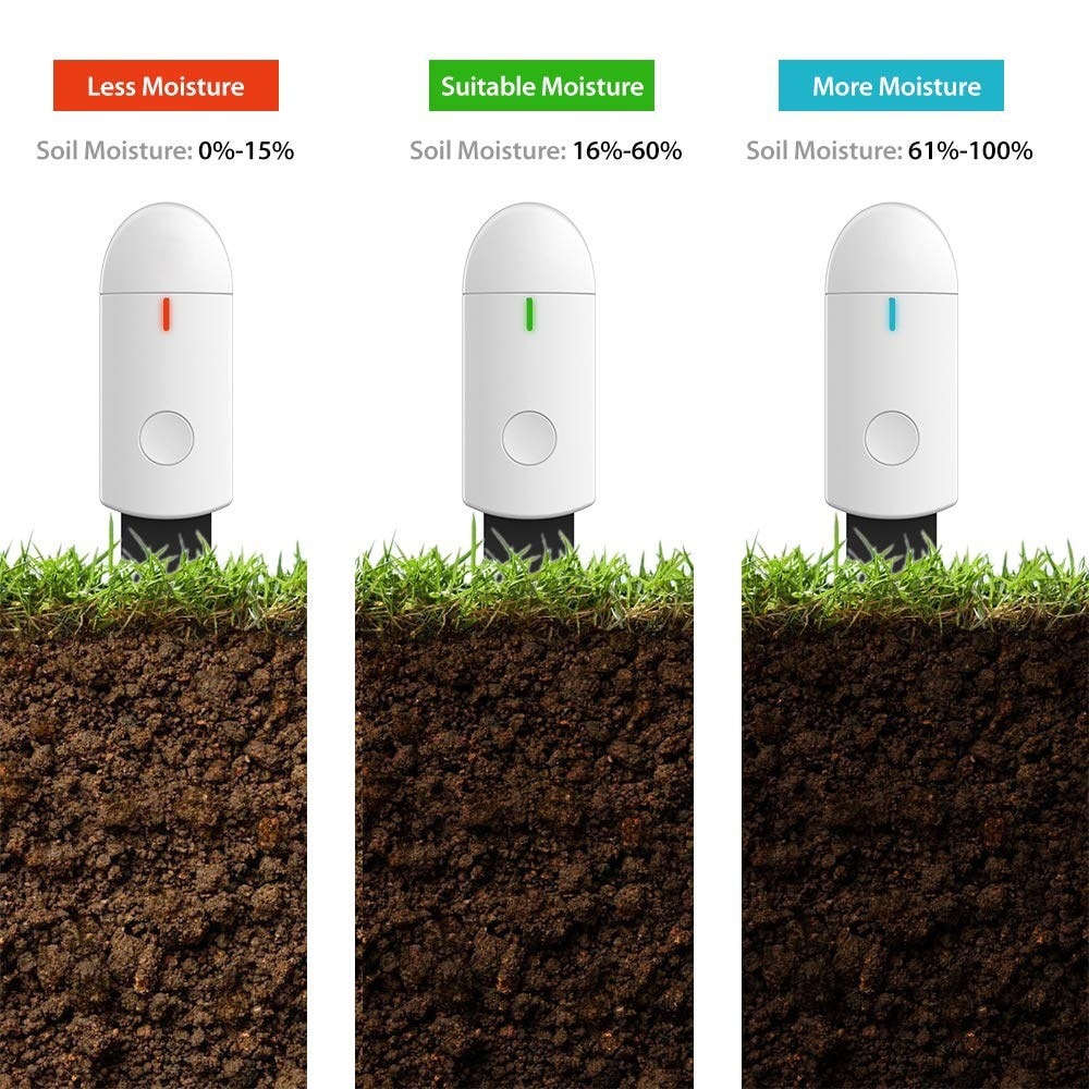 Intelligent Soil Moisture Meter Plant Garden Soil Water Tester With LED Indicator 2