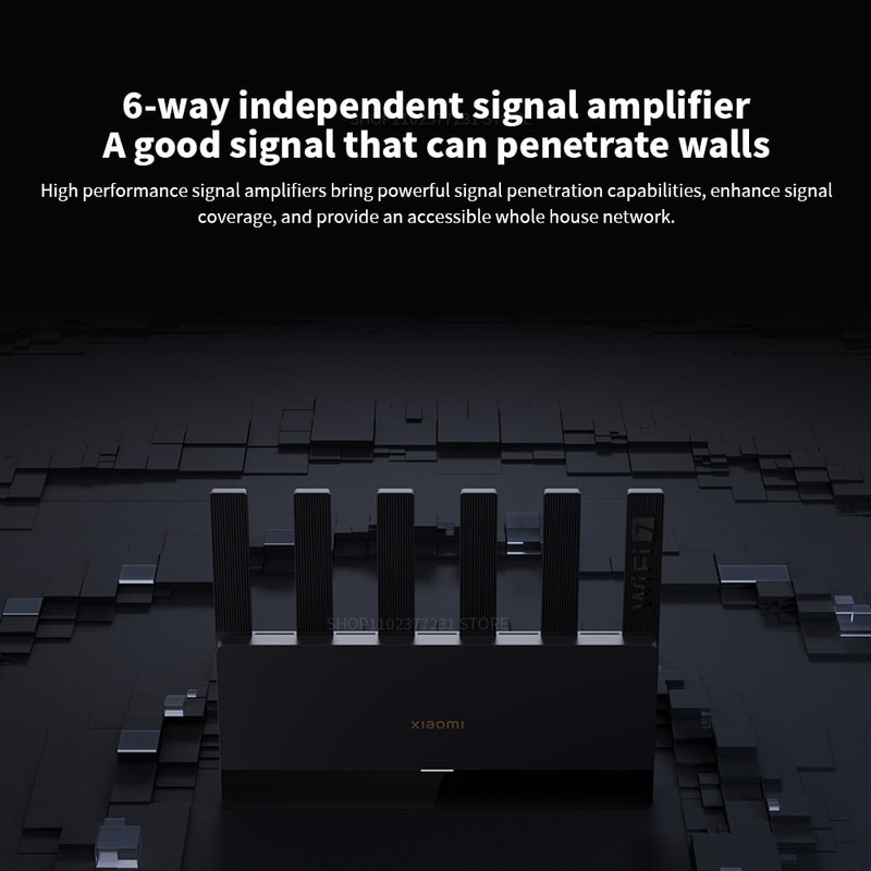 Router DualBand Wifi 7 6500Mbps Speed 6 HighGain Antennas Mesh System 4