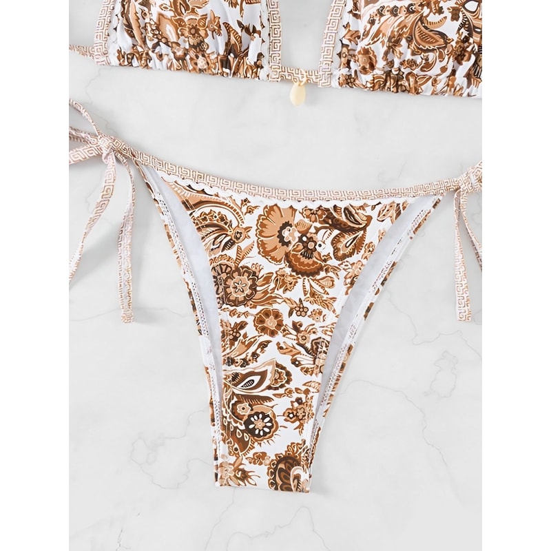 Halter Triangle Bikini for Women Summer Swimwear Set