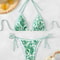 Halter Triangle Bikini for Women Summer Swimwear Set