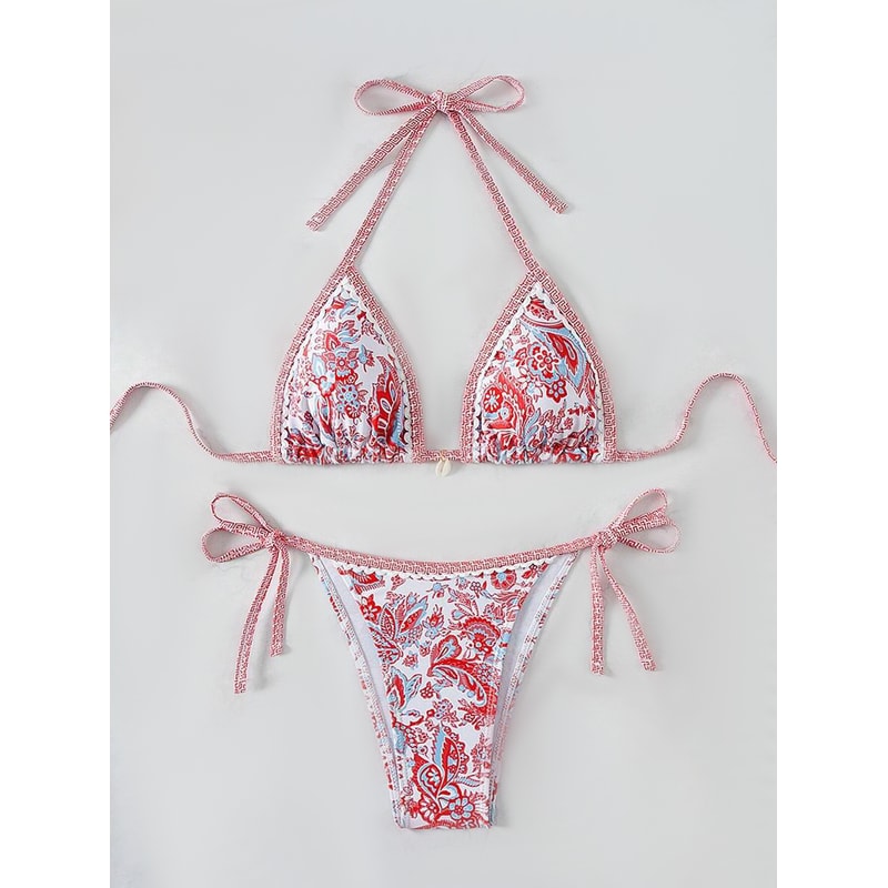 Halter Triangle Bikini for Women Summer Swimwear Set