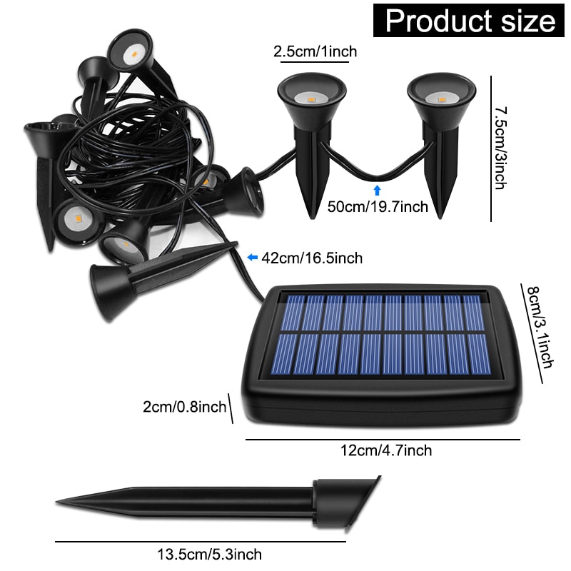 Solar Garden Lights 10 in 1 Outdoor Waterproof LED Pathway Lighting for Yard Patio Driveway