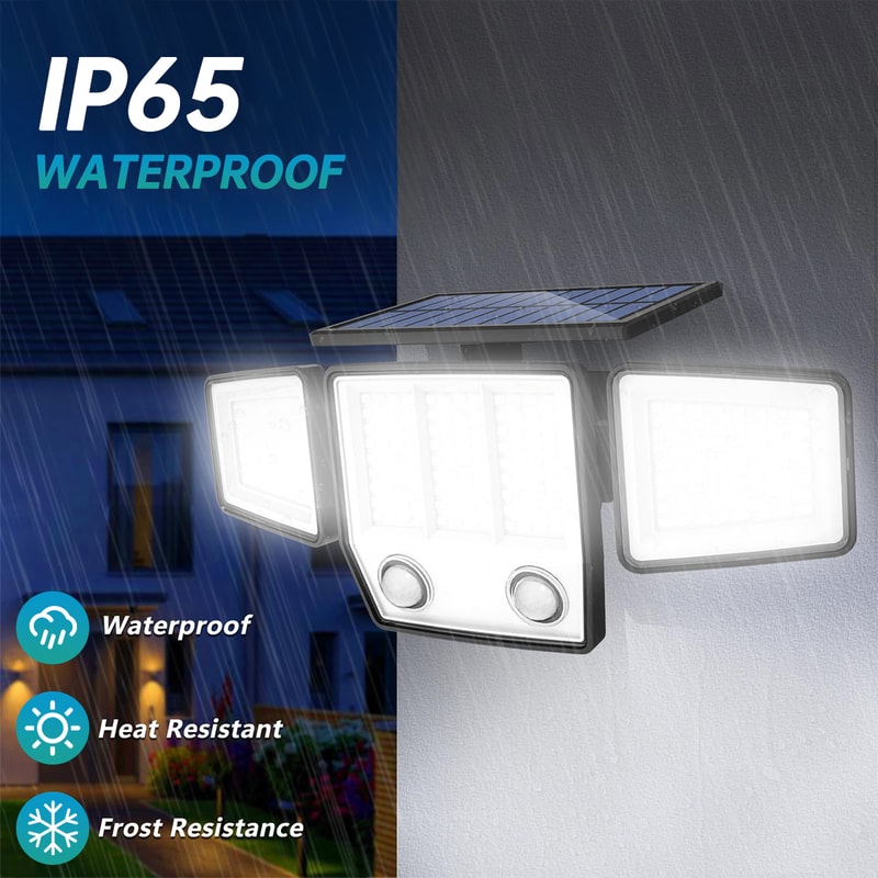 Solar Motion Sensor Light Outdoor Super Bright Waterproof Solar Security Light With Wide Angle Illu 5