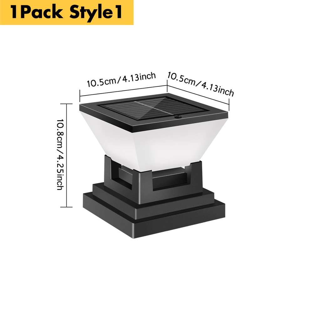 Solar Post Light for Garden Waterproof LED Outdoor Dusk to Dawn Decorative Pillar