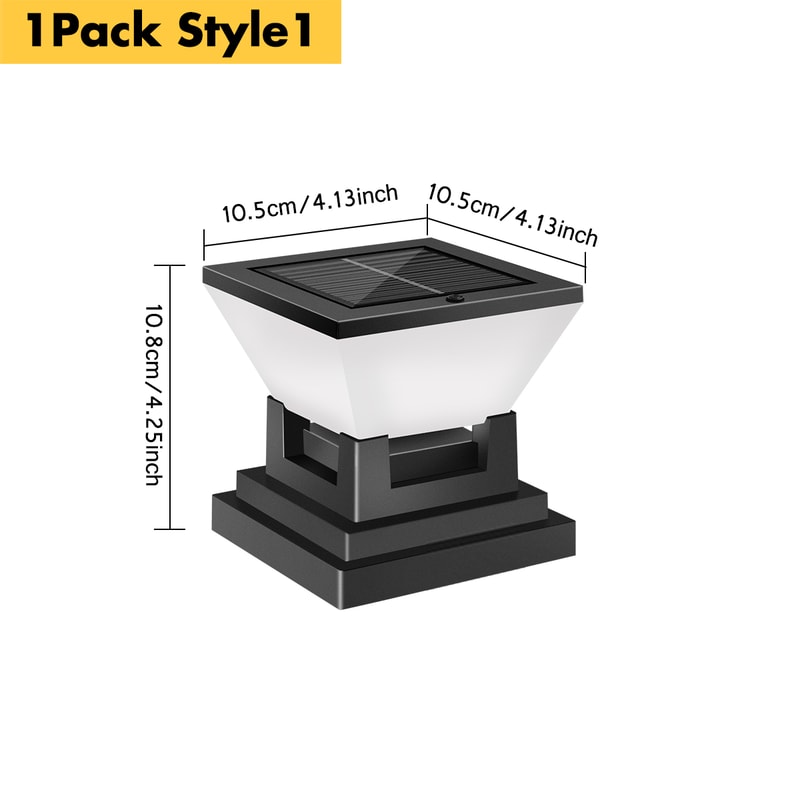 Solar Post Light for Garden Waterproof LED Outdoor Dusk to Dawn Decorative Pillar