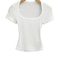 Slim Fit Square Neck Crop Top For Womens Stretch Summer Tee 3