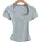 Slim Fit Square Neck Crop Top For Womens Stretch Summer Tee 6