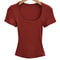 Slim Fit Square Neck Crop Top For Womens Stretch Summer Tee 7