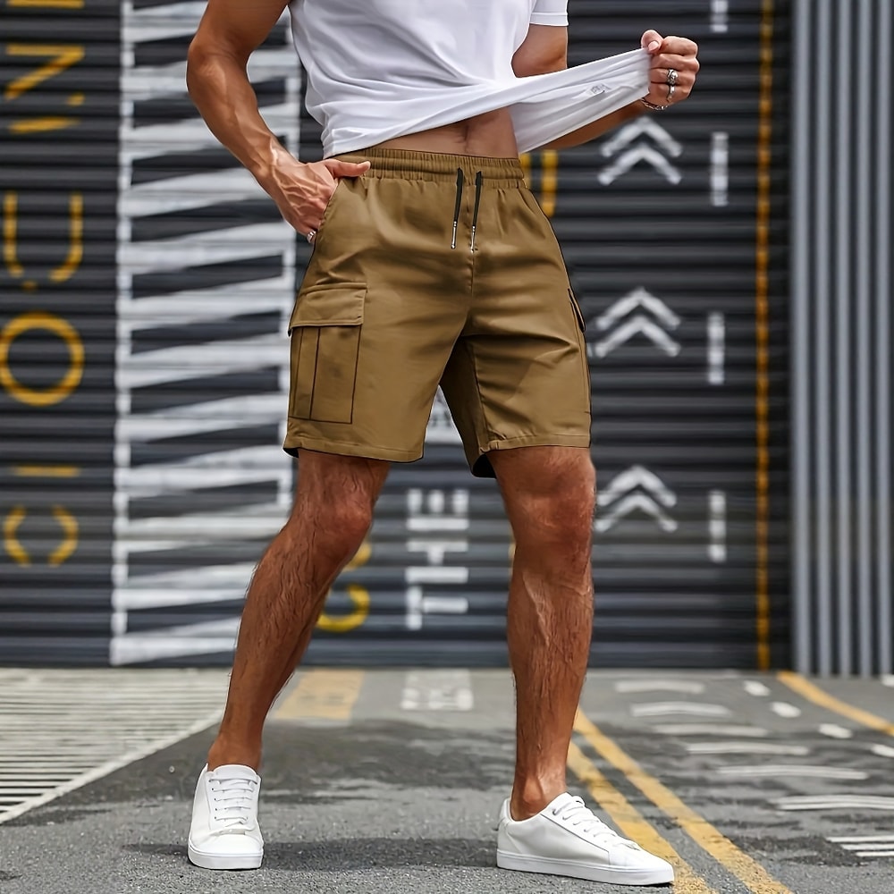 Men,s Cargo Shorts Lightweight Hiking Work Multi Pocket Comfortable Fit
