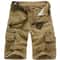 Mens Cotton Cargo Shorts Multi Pocket Knee Length Casual Streetwear Shorts 0
