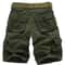Mens Cotton Cargo Shorts Multi Pocket Knee Length Casual Streetwear Shorts 1