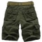 Mens Cotton Cargo Shorts Multi Pocket Knee Length Casual Streetwear Shorts 1