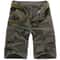 Mens Cotton Cargo Shorts Multi Pocket Knee Length Casual Streetwear Shorts 2