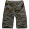 Mens Cotton Cargo Shorts Multi Pocket Knee Length Casual Streetwear Shorts 2