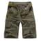 Mens Cotton Cargo Shorts Multi Pocket Knee Length Casual Streetwear Shorts 5