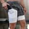 Men's 2 in 1 Running Shorts Quick Dry Gym Workout Shorts