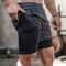 Men's 2 in 1 Running Shorts Quick Dry Gym Workout Shorts