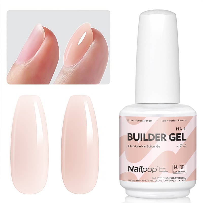 7in1 Builder Nail Gel With Brush For Strong Nail Extensions And Repair 7