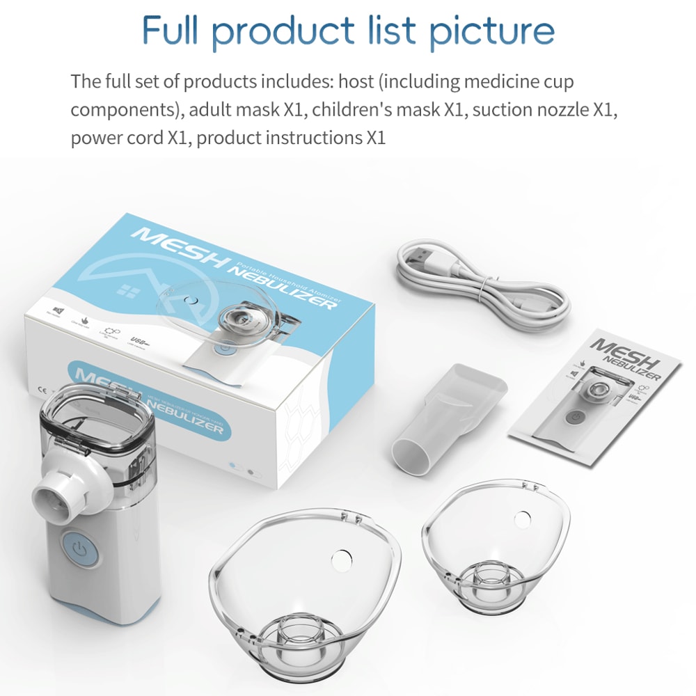 Portable Mesh Nebulizer Silent Handheld Inhaler For Kids And Adults 5