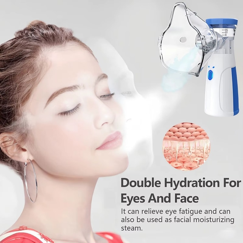 Portable Facial Steamer Nano Mist Nebulizer Rechargeable Handheld Face Humidifier 1