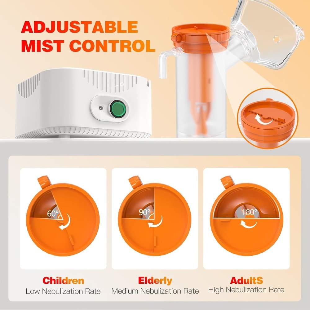 Portable Compressor Nebulizer Machine for Adults and Kids Quiet Mist Inhaler