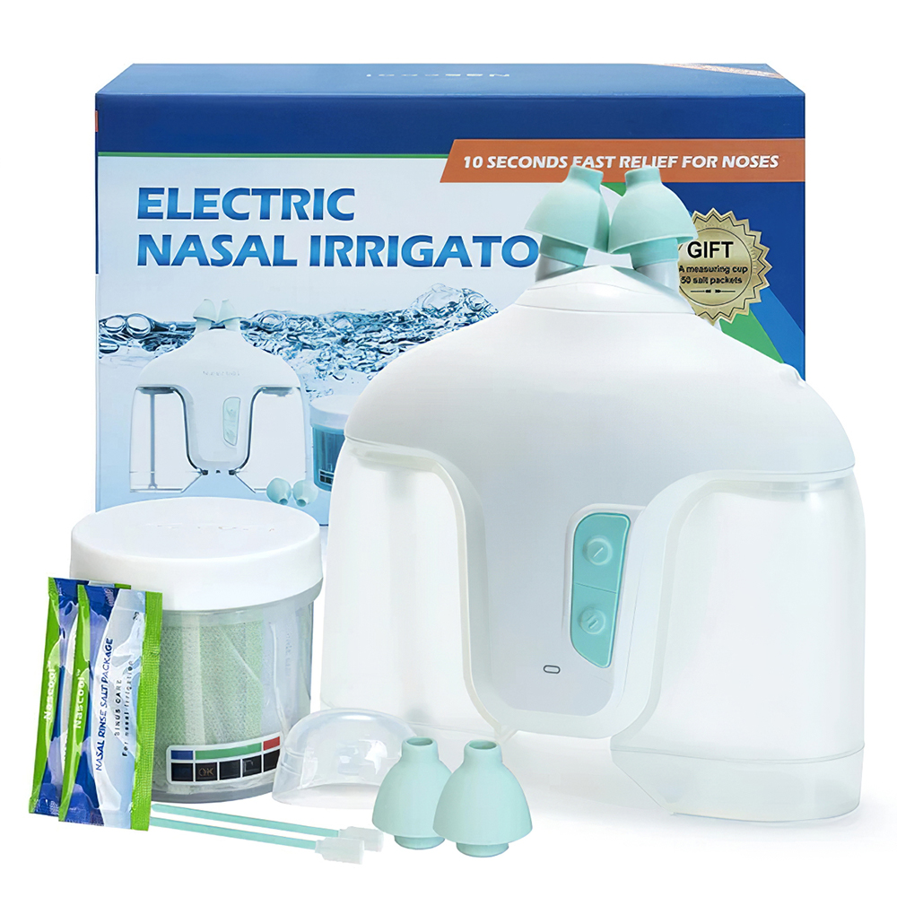 Electric Nasal Irrigator Sinus Rinse Machine Nose Cleaner With Salt Pods 3