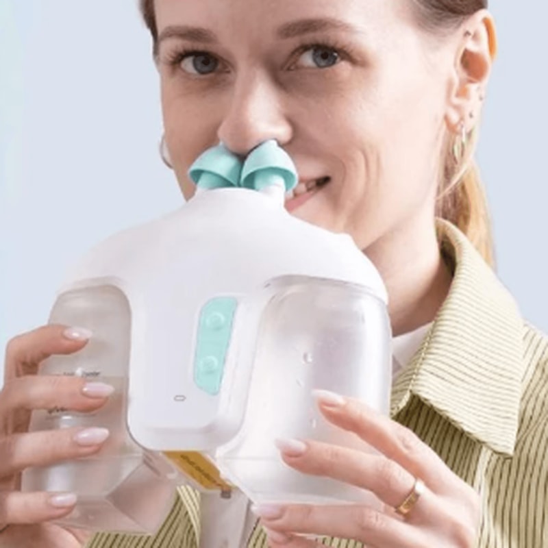Electric Nasal Irrigator Sinus Rinse Machine Nose Cleaner With Salt Pods 0