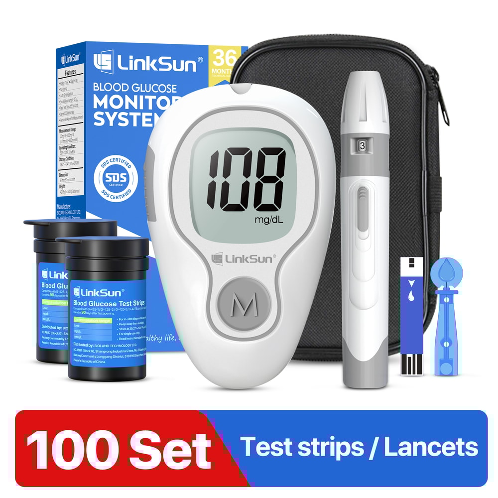 Smart Blood Glucose Monitor Kit With Test Strips And Lancets Easy Diabetes Testing System 11