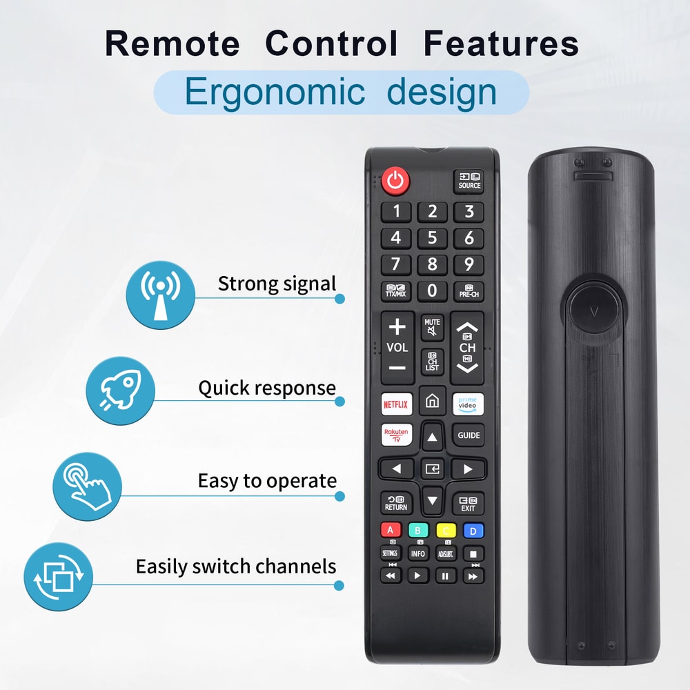 Universal Remote Control For Samsung Smart TV Replacement With Netflix Prime Hulu Buttons 2